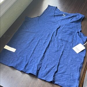 a.n.a Blue Tank Top